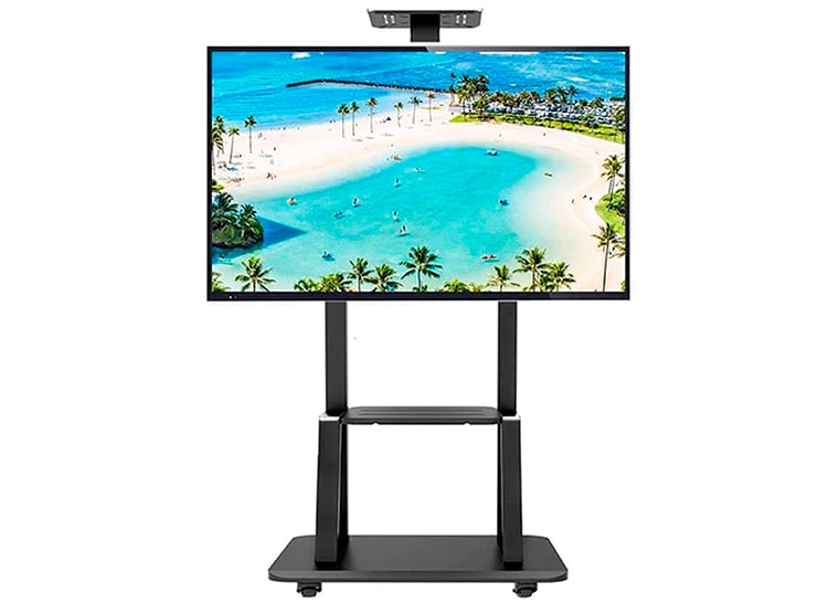 RACK LA CUPONERA NEGRO SOPORTE TV CON RUEDAS MOVIL HASTA 70 P - 1
