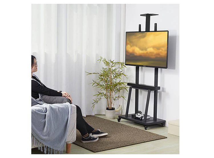 RACK LA CUPONERA NEGRO SOPORTE TV CON RUEDAS MOVIL HASTA 70 P - 3