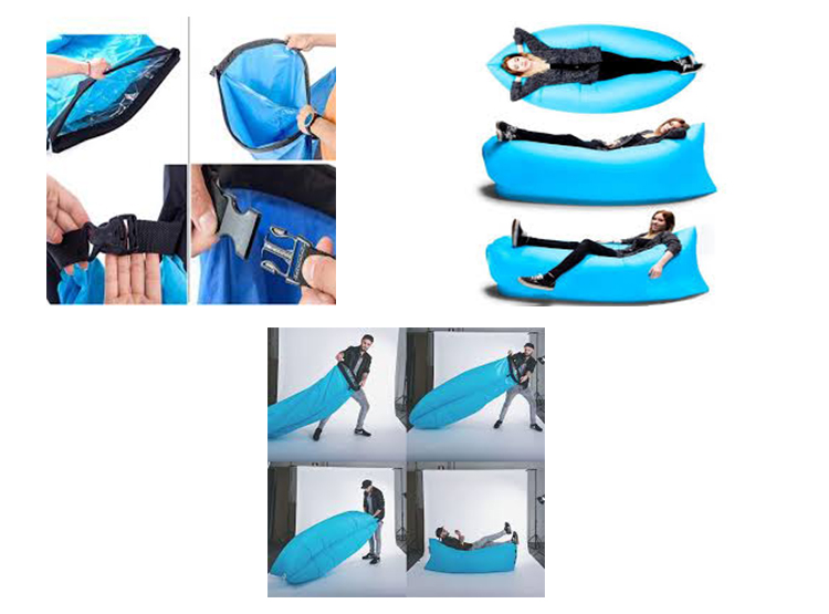 HAMACA LA CUPONERA AZUL PACK 2 SOFA INFLABLE OUTDOORS - 3