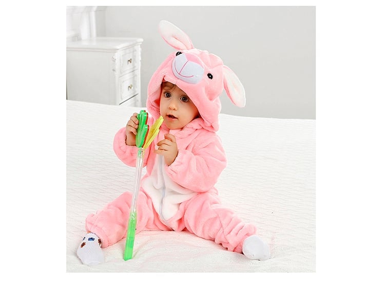 PIJAMA ENTERITO BEBE LA CUPONERA ROSADO CONEJITO ROSA 12M-18M - 1