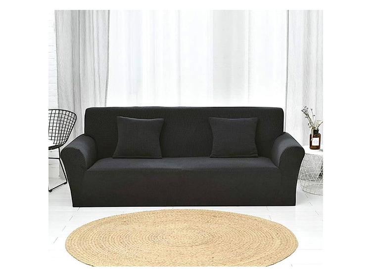 CUBRE SOFÁ LA CUPONERA ELASTICADO 3 CUERPOS NEGRO - 4