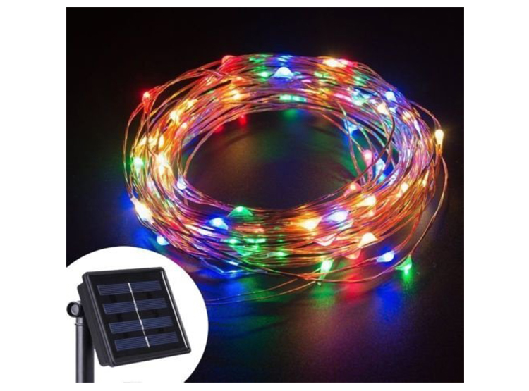 400 LUCES LED SOLAR MULTICOLOR TIPO CASCADA - 2