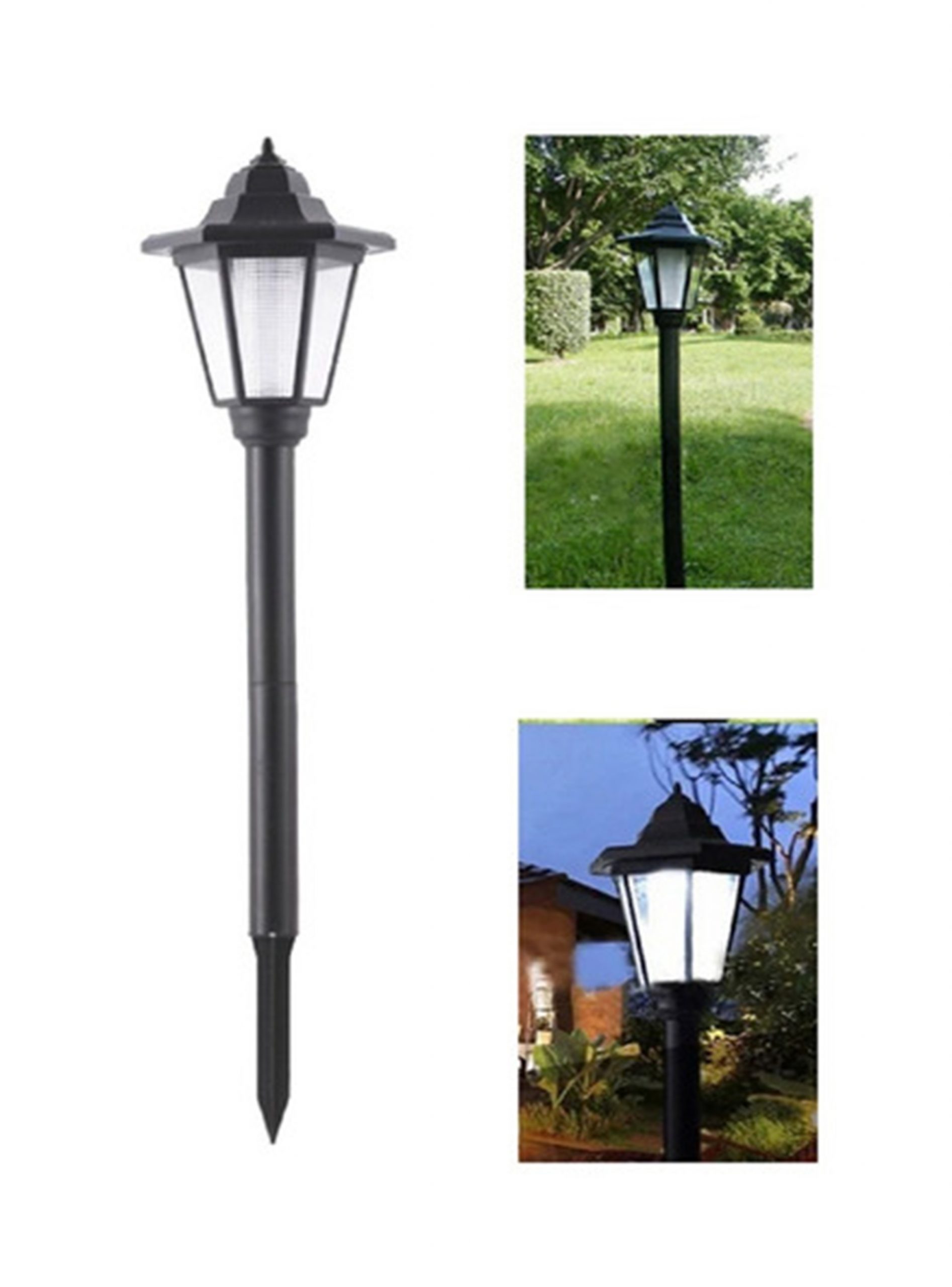 4 LAMPARA FOCO FAROL SOLAR ESTACA Y SOPORTE - 2