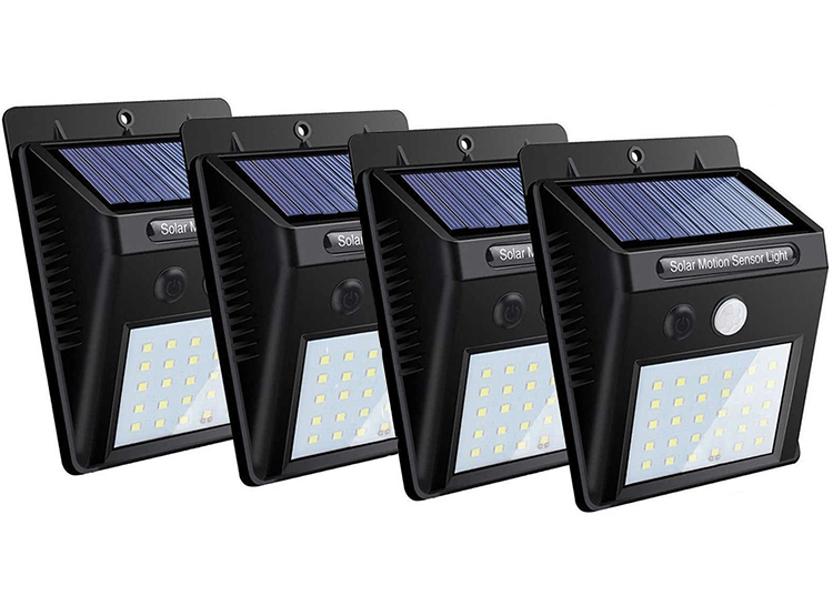 FOCO SOLAR APLIQUE SENSOR MOVIMIENTO PACK 4 UN - 2