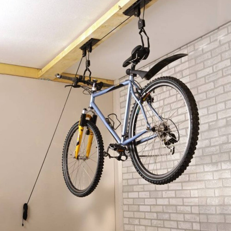 SOPORTE COLGANTE ELEVADOR DE TECHO PARA BICICLETA - 2