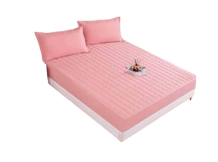 CUBRECOLCHÓN LA CUPONERA ROSADO IMPERMEABLE 2P - 1
