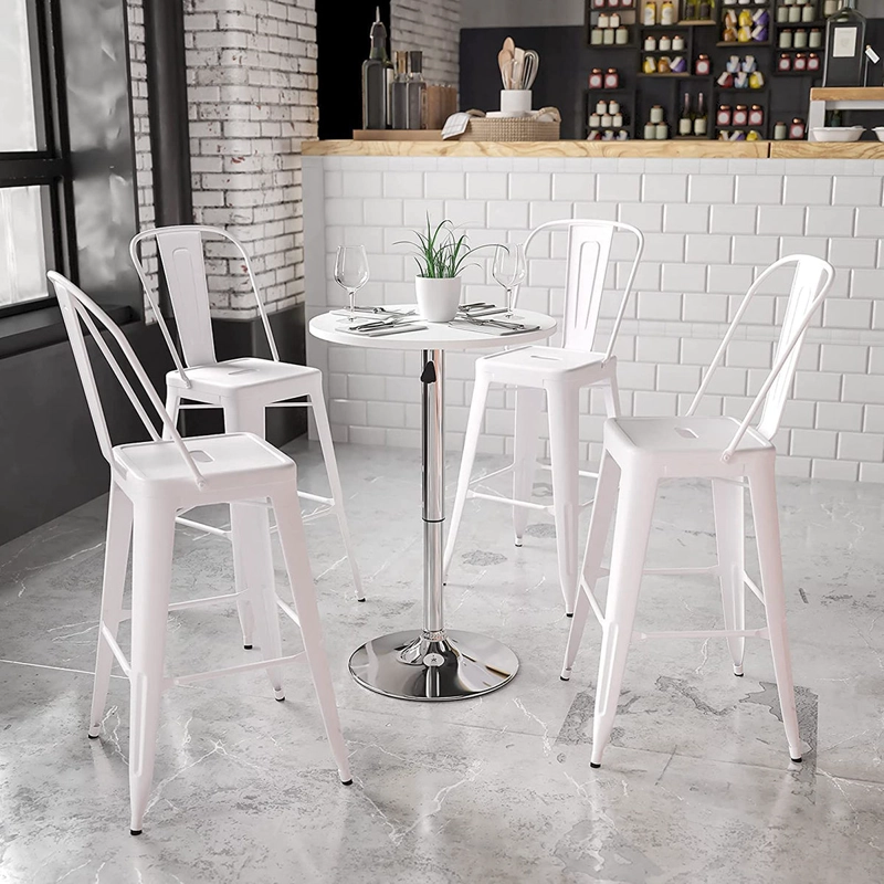MESA REDONDA BASE ALUMINIO BLANCO AJUSTABLE - 3