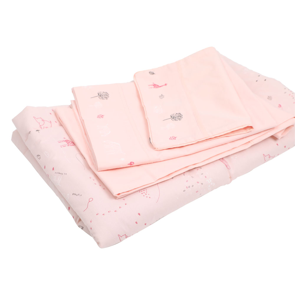 SET CUNA INFANTI CUNA ALGODÓN ROSADO PLAYARD - 5