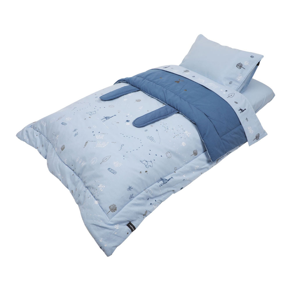 SET CUNA INFANTI ALGODÓN CELESTE PLAYARD - 1
