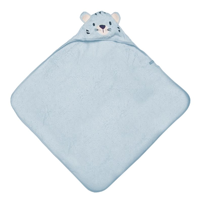 TOALLA INFANTI CAPUCHA TIGRE GRIS - 1