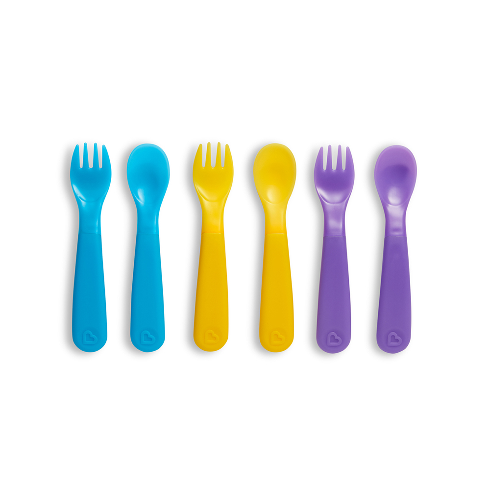 SET INFANTI TENEDOR Y CUCHARAS QUE CAMBIAN 6 PIEZAS MULTICOLOR - 1
