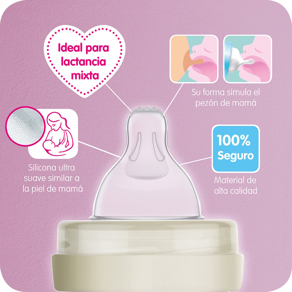 TETINA MAM 2 FLUJO 3 ULTRA VENT 4 MESES+ TRANSPARENTE - 2