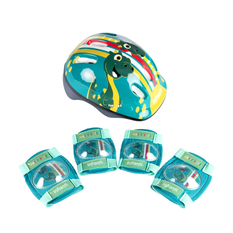 SET DE CASCO Y RODILLERAS GREEN INFANTI - 1