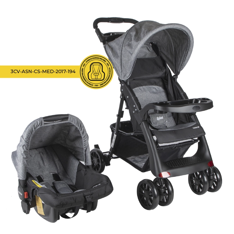 COCHE COSCO TRAVEL SYSTEM SPINE GREY GRIS - 2