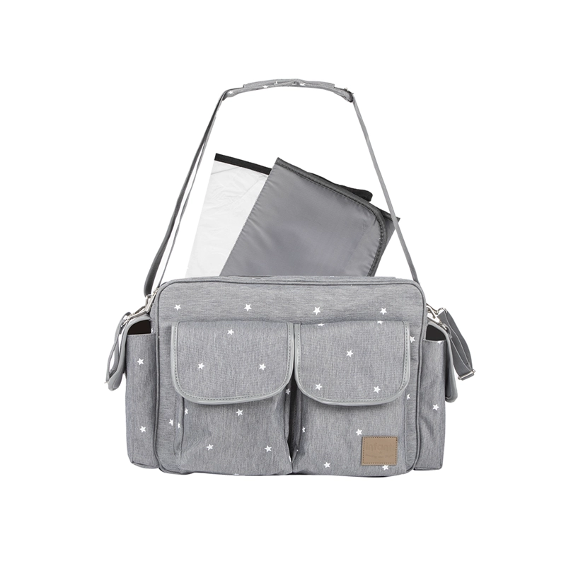BOLSO INFANTI SOPHIE ESTRELLAS TOTE GRIS - 1