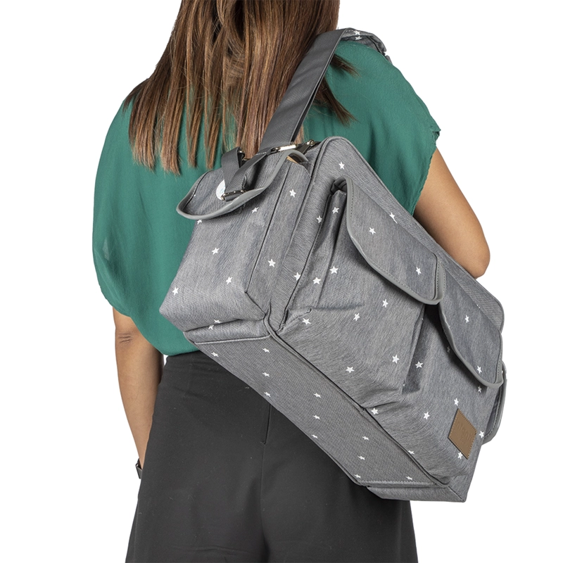 BOLSO INFANTI SOPHIE ESTRELLAS TOTE GRIS - 4