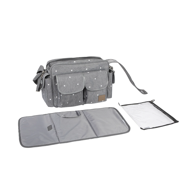 BOLSO INFANTI SOPHIE ESTRELLAS TOTE GRIS - 5