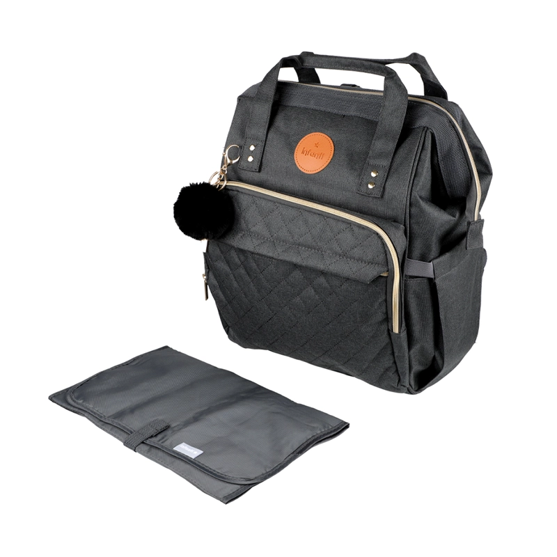 MOCHILA INFANTI PAÑALERA OPEN NEGRO - 4