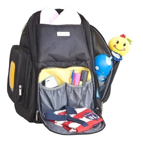 MOCHILA INFANTI MUDADOR BACK'PACK CARBONO NEGRO - 2