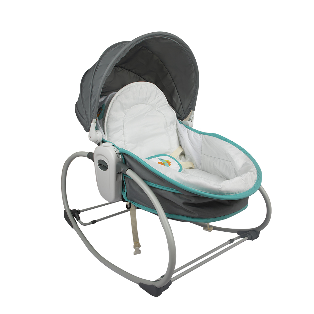 CUNA MOISÉS INFANTI 5 IN 1 ROCKER VERDE GRIS - 2