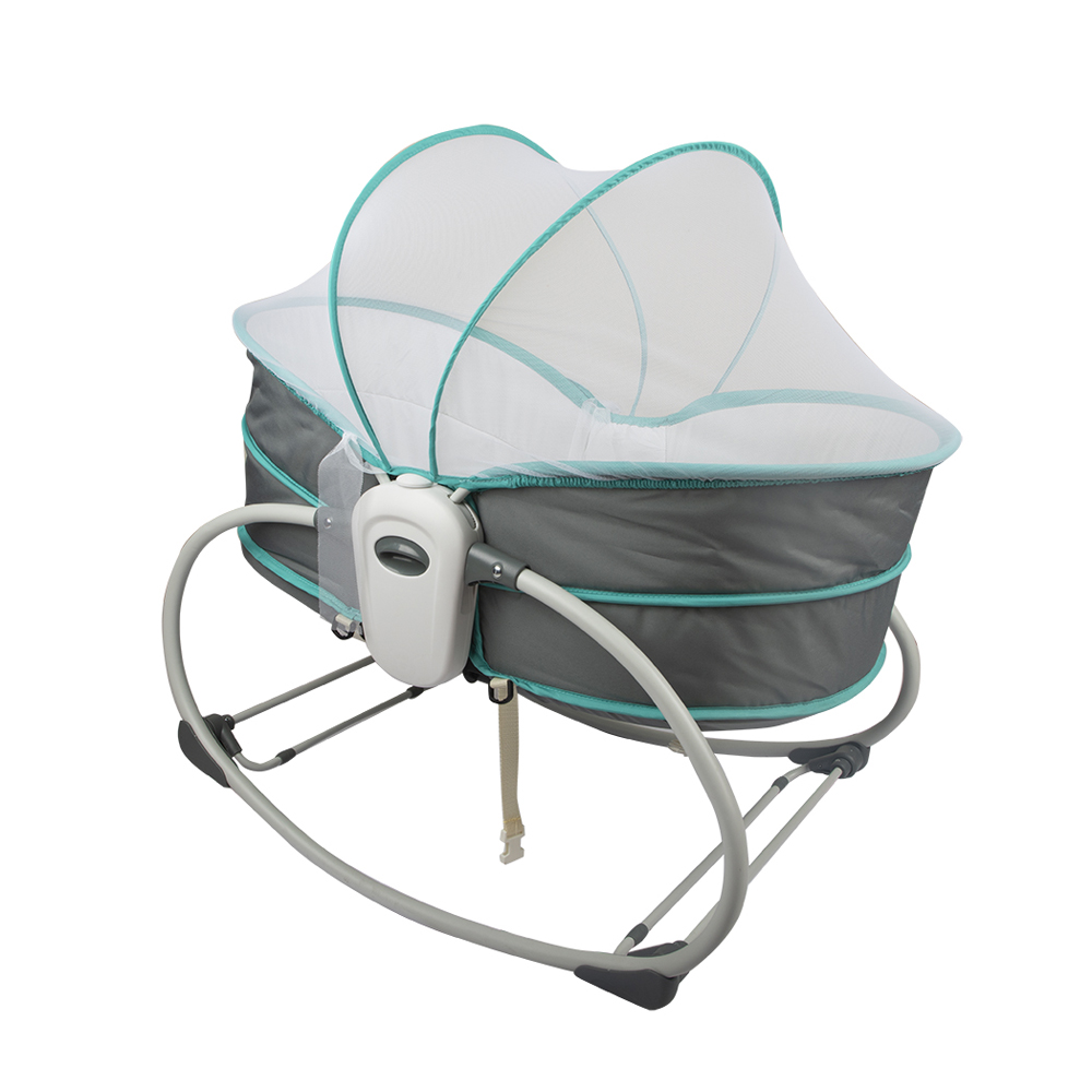 CUNA MOISÉS INFANTI 5 IN 1 ROCKER VERDE GRIS - 5