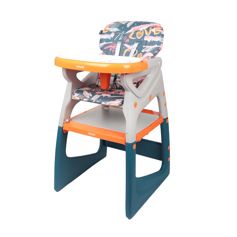 SILLA COMER ALTA SIT-UP PLUS NARANJA/AZUL INFANTI - 2