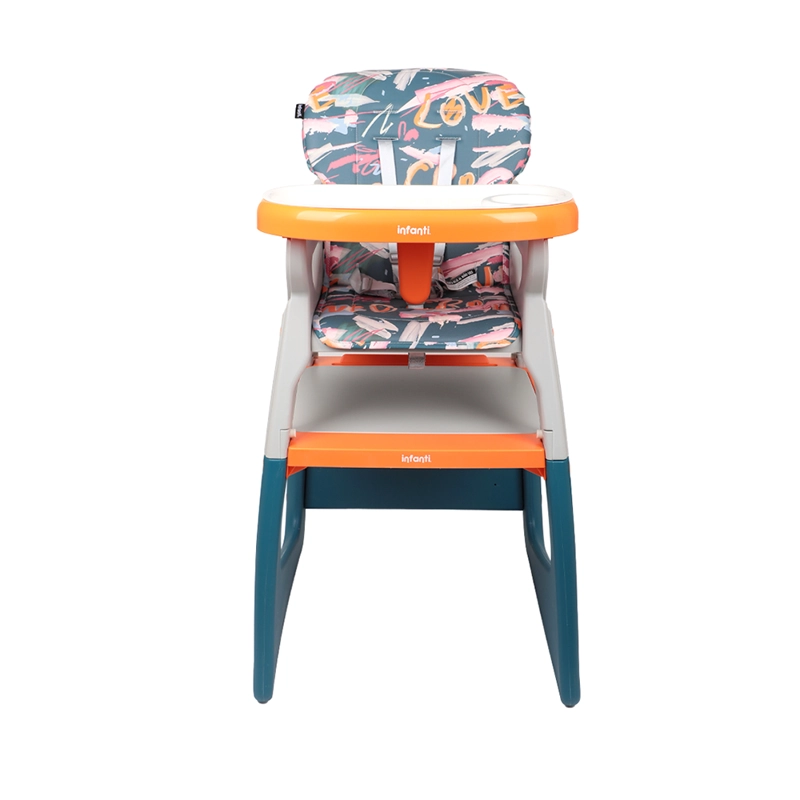 SILLA COMER ALTA SIT-UP PLUS NARANJA/AZUL INFANTI - 3