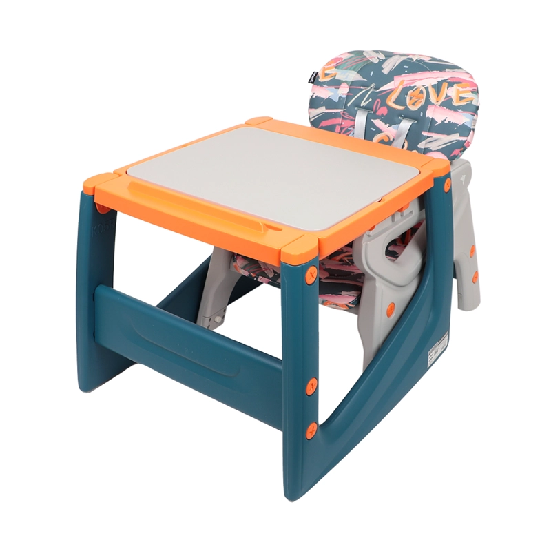 SILLA COMER ALTA SIT-UP PLUS NARANJA/AZUL INFANTI - 5