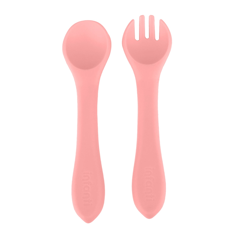 SET INFANTI CUCHARA Y TENEDOR ROJO - 1