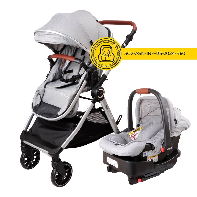 COCHE INFANTI TRAVEL SYSTEM ROMANZO X1-D GRIS - 2