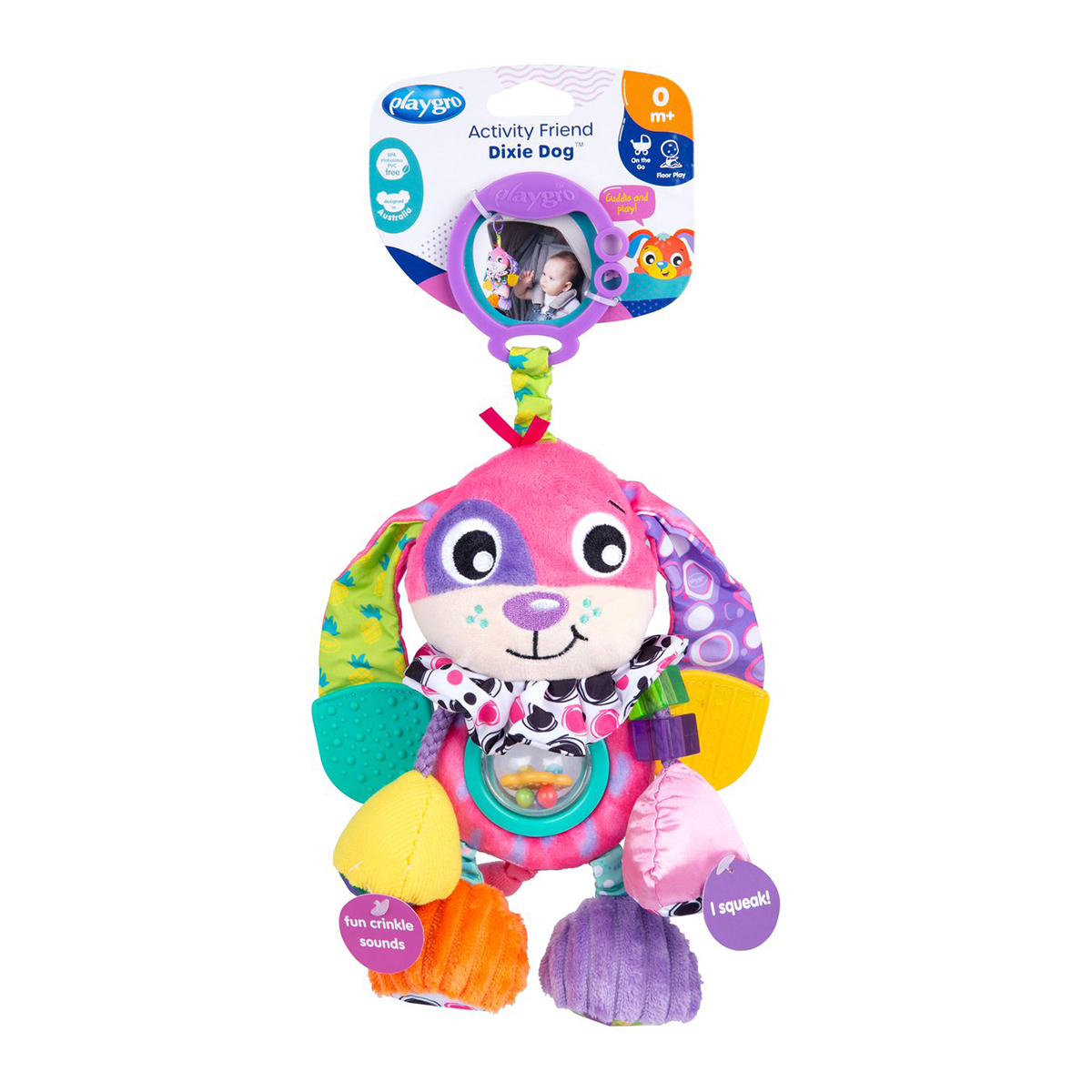 SONAJERO COLGANTE ACTIVITY FRIEND PERRO DIXIE PLAYGRO - 2