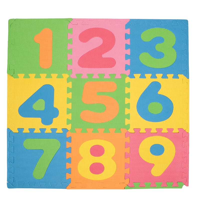 ALFOMBRA MAT EVA NUMEROS MULTICOLOR  9 PZ INFANTI - 1