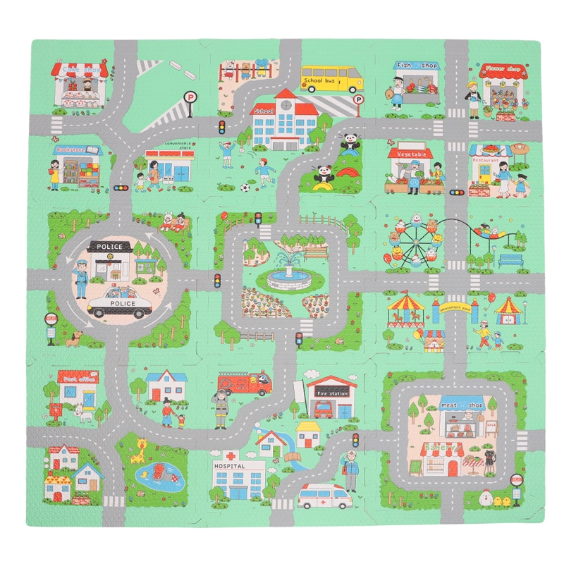 ALFOMBRA MAT EVA PISTA CIUDAD 9 PZ INFANTI - 1