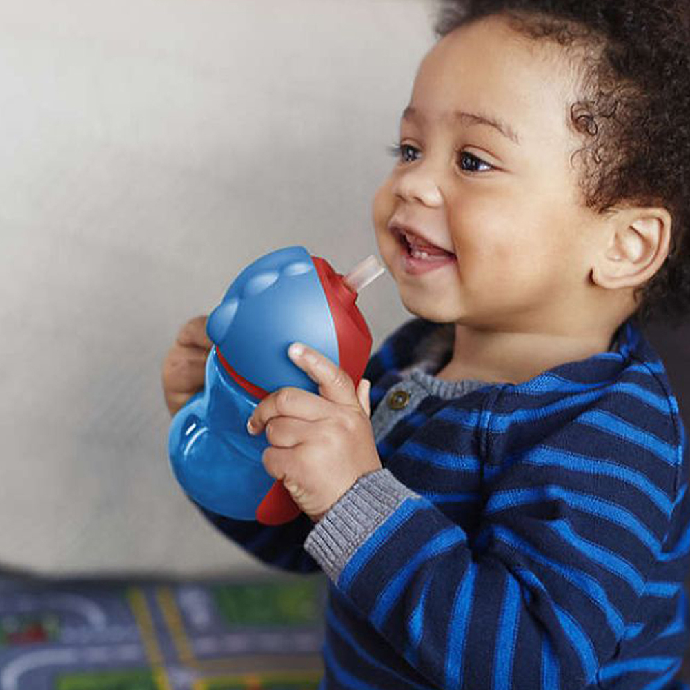 VASO CON BOMBILLA FLEXIBLE DE 200 ML/7 OZ DINO NIÑO - 4