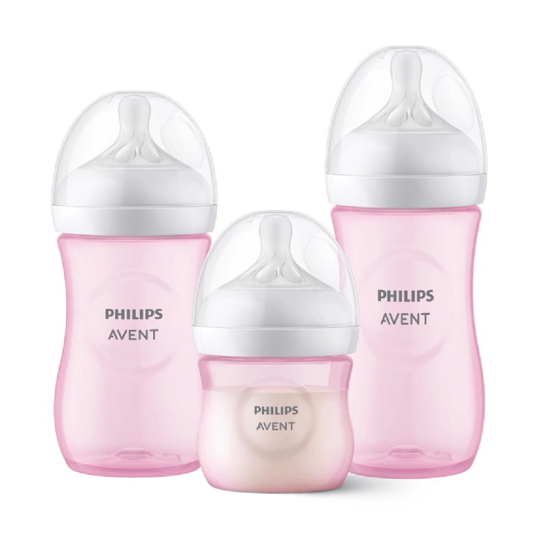 SET DE 3 MAMADERAS (125, 260, 330 ML) PINK PHILIPS AVENT - 1