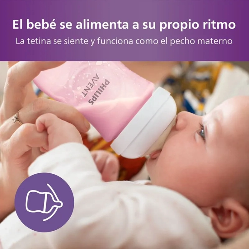 SET DE 3 MAMADERAS (125, 260, 330 ML) PINK PHILIPS AVENT - 2