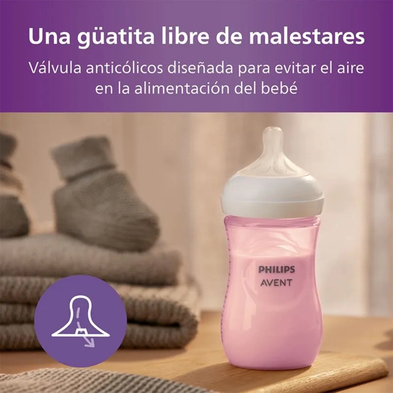 SET DE 3 MAMADERAS (125, 260, 330 ML) PINK PHILIPS AVENT - 3