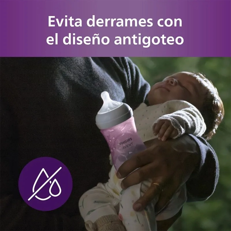SET DE 3 MAMADERAS (125, 260, 330 ML) PINK PHILIPS AVENT - 4