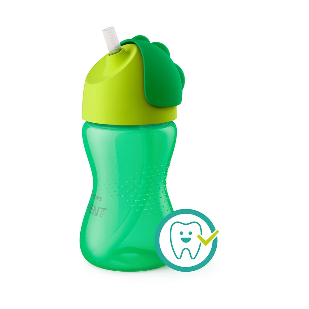 VASO CON BOMBILLA FLEXIBLE DE 300 ML/7 OZ DINO NIÑO - 2
