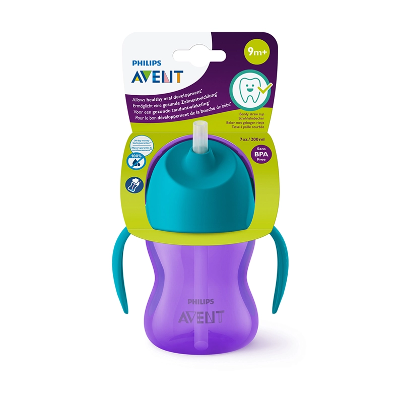 VASO CON BOMBILLA FLEXIBLE DE 200 ML/7 OZ DINO NIÑA - 5