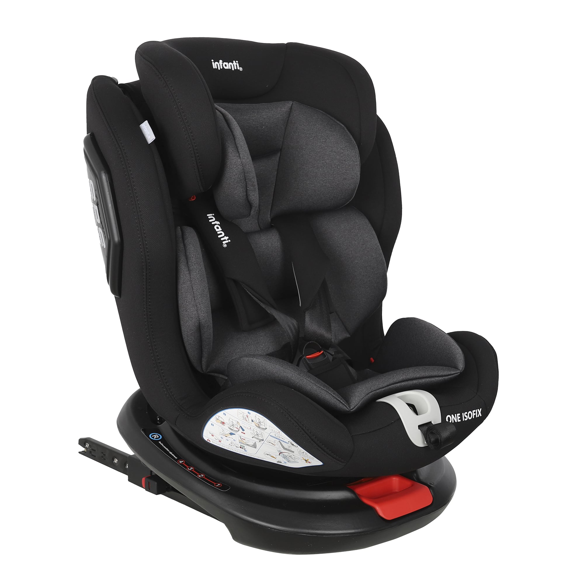 SILLA DE AUTO CONVERTIBLE ONE ISOFIX DARK GREY INFANTI - 1