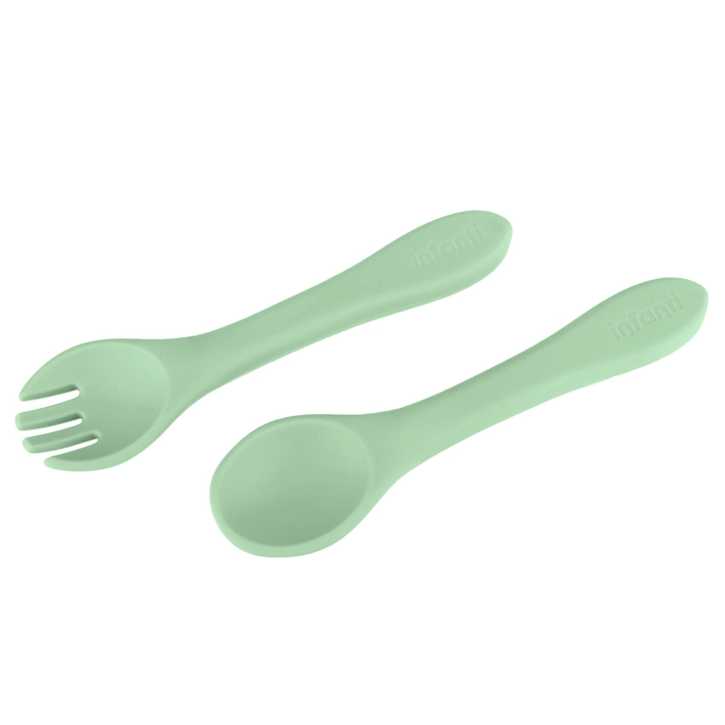 SET CUCHARA Y TENEDOR VERDE INFANTI - 2