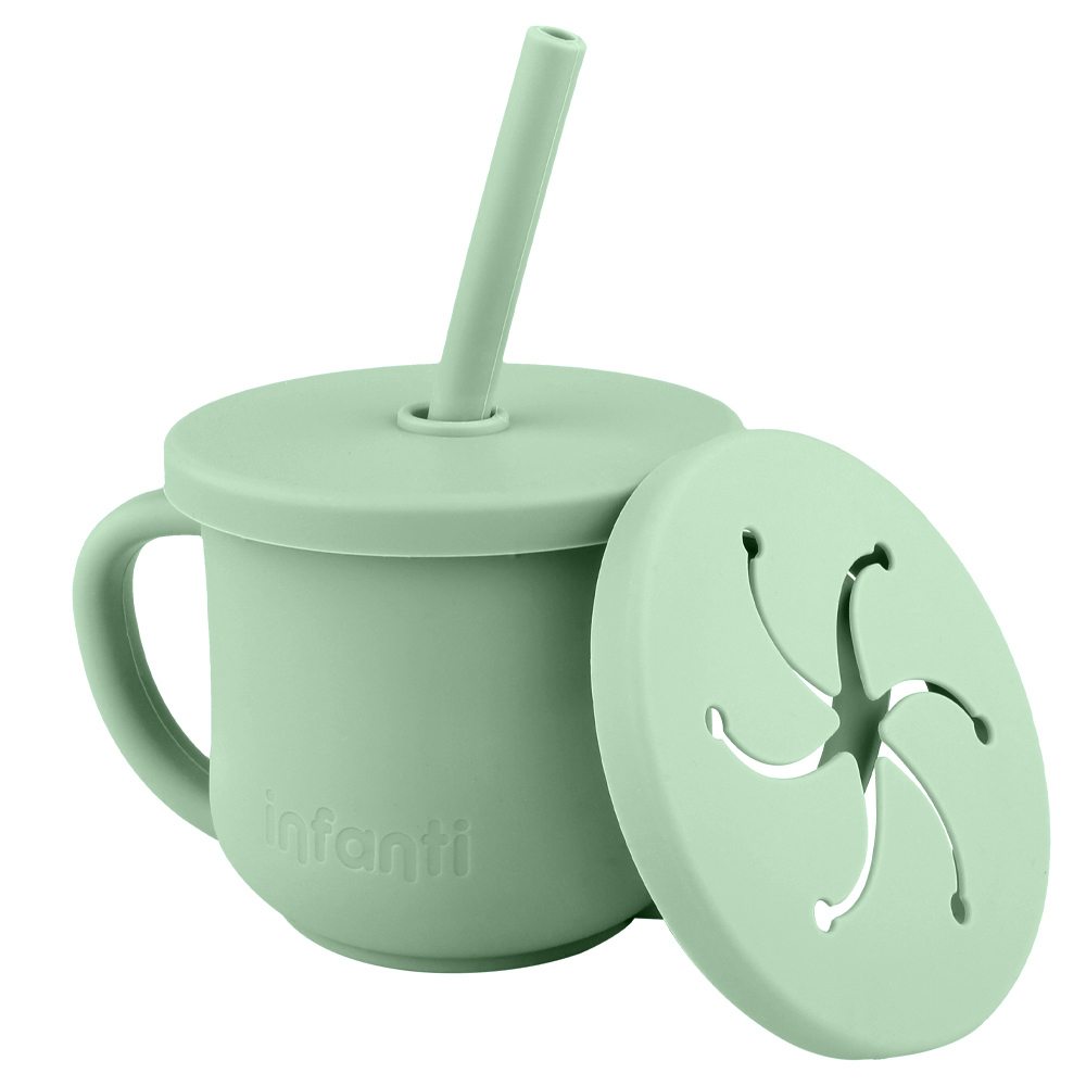 VASO 2 EN 1 CON ASAS VERDE INFANTI - 2