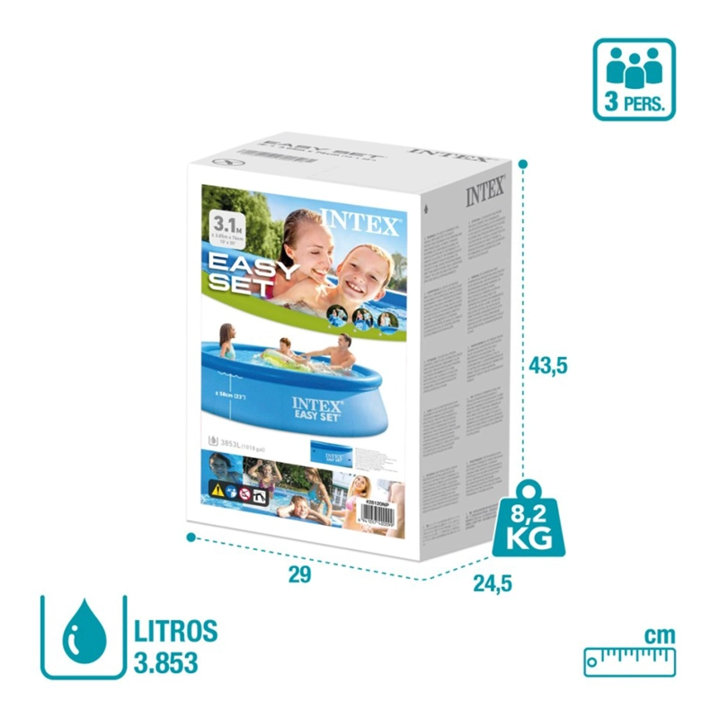 PISCINA EASY SET 305X76 CM INTEX - FF - 6