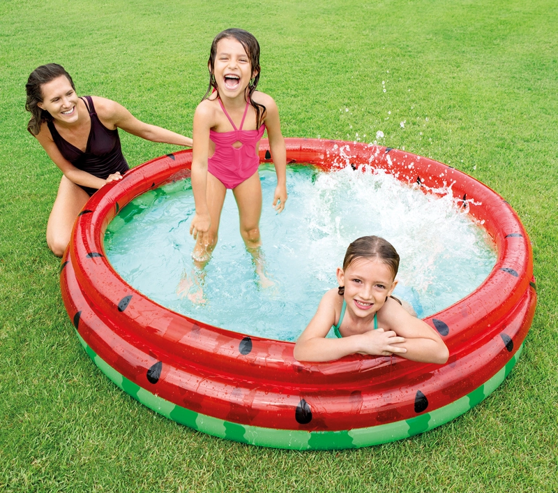 PISCINA INFLABLE INFANTIL WATERMELON 168X38 CM INTEX - FF - 2