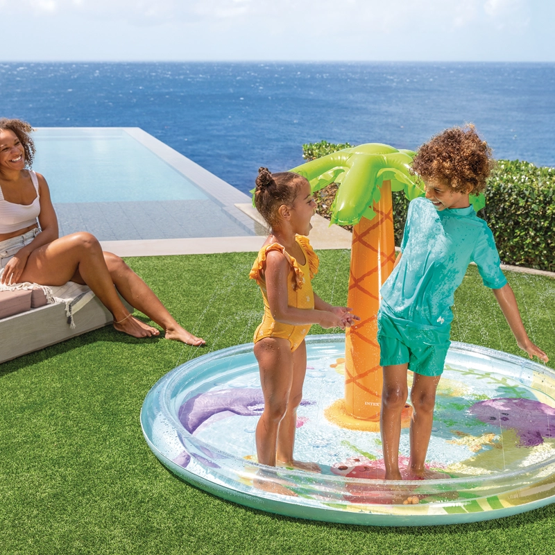 PISCINA INFLABLE PALMERA CON ROCIADOR DE AGUA INTEX - FF - 5