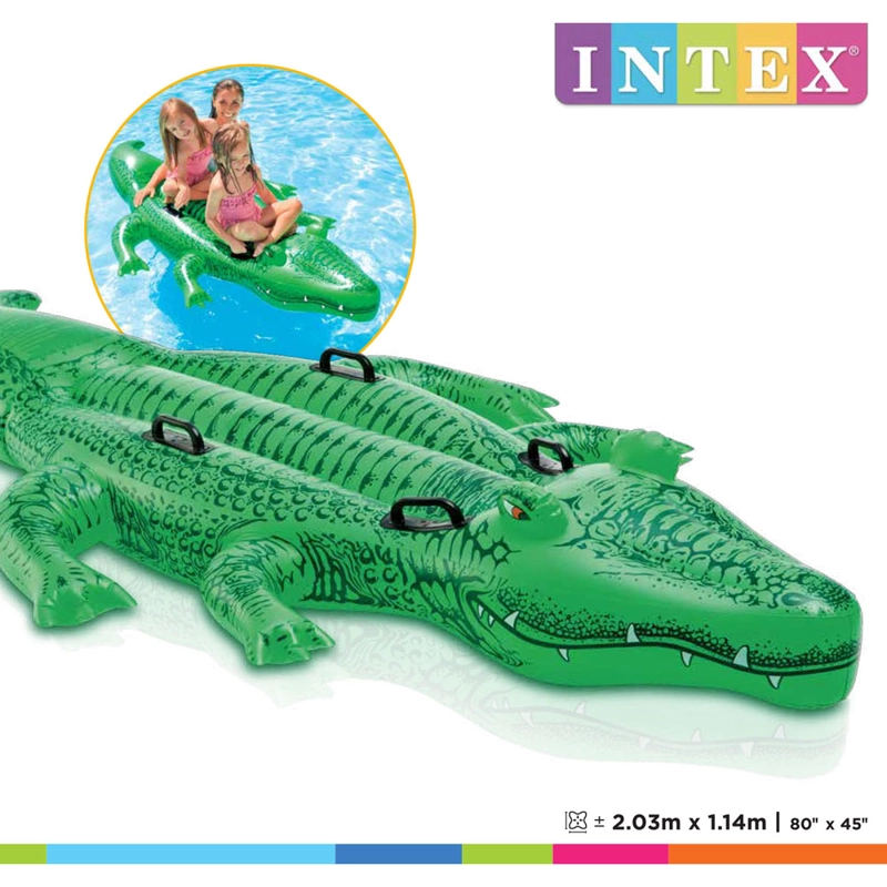 FLOTADOR MONTABLE COCODRILO 203X114CM INTEX - FF - 2