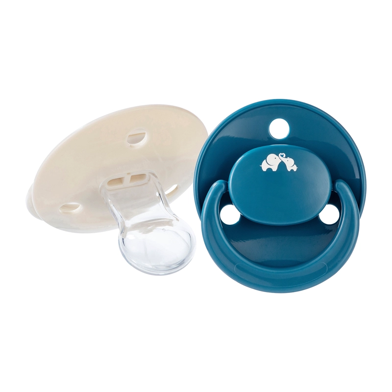 2 CHUPETES REVERSIBLES SILICONA 6+ AZUL/ARENA BEBE  CONFORT - 2