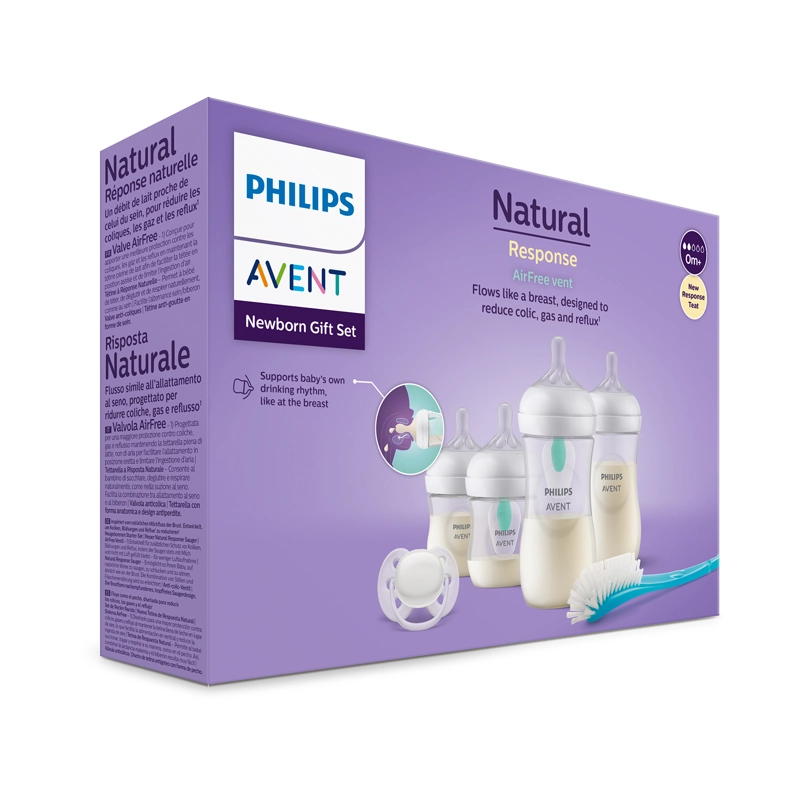 SET MAMADERAS NATURAL 3.0 + CEPILLO + CHUPETE PHILIPS AVENT - 3