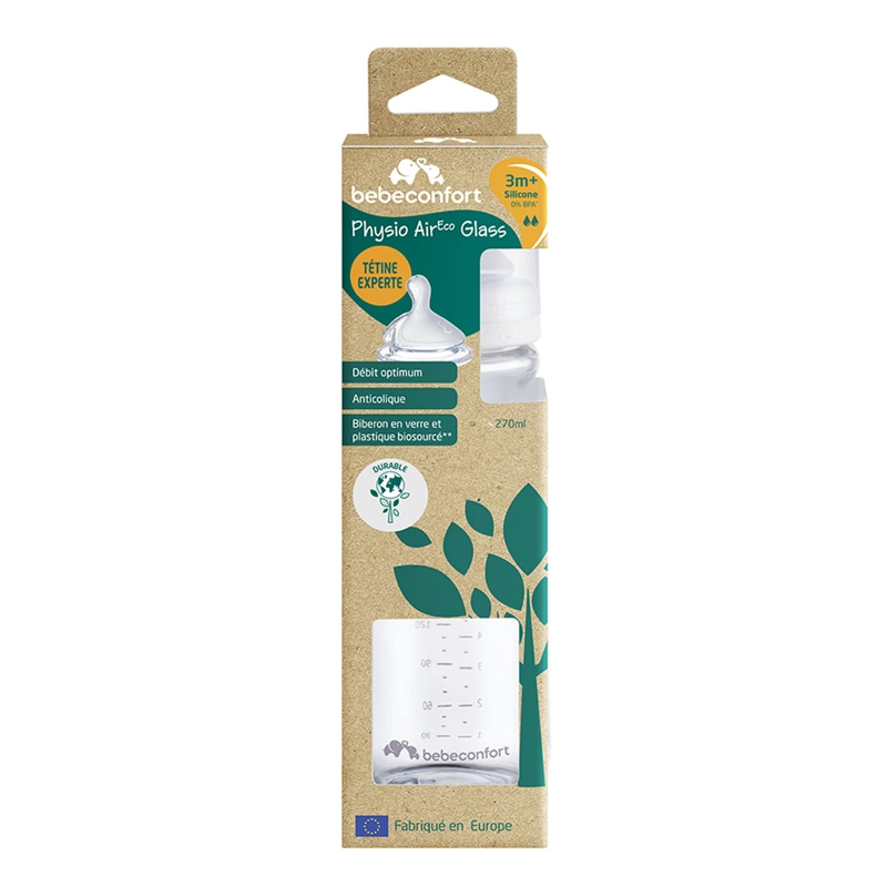 MAMADERA PHYSIO AIRCARE VIDRIO 270ML BEBE  CONFORT - 4